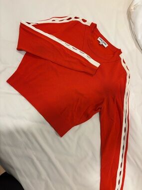 Opening Ceremony Red Knit Crewneck Crop Top